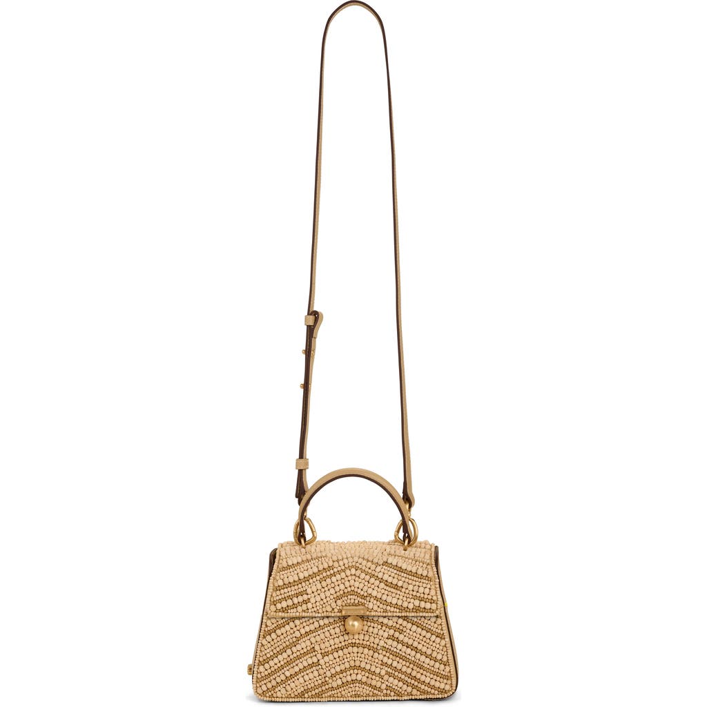 Cult Gaia Sybil Flap Rattan Crossbody Bag In Natural