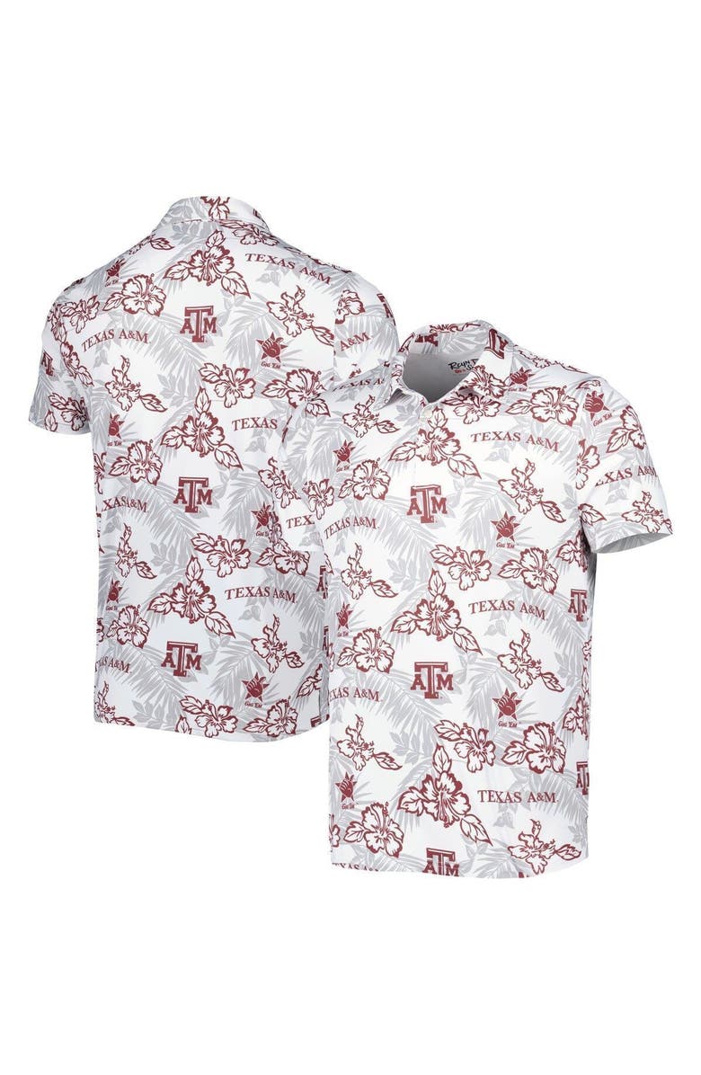Reyn Spooner Men's Reyn Spooner White Texas A&M Aggies Performance Polo, Main, color, 