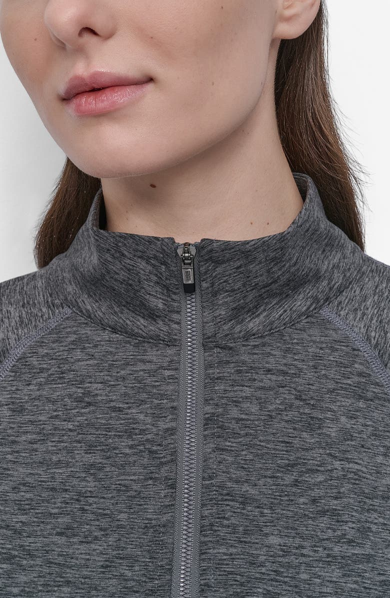 DKNY Space Dye Half Zip Sweatshirt, Alternate, color, Black Space