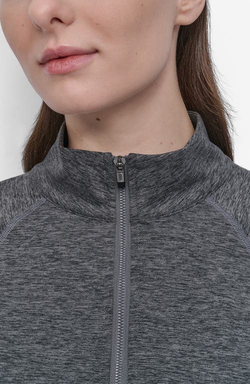 Dkny Space Dye Half Zip Sweatshirt In Gray
