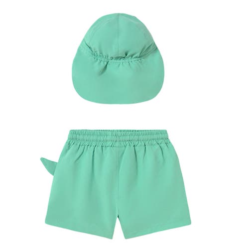 Mayoral Dinosaur Swim Suit Set In Turqoise