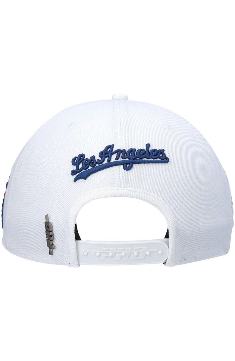 PRO STANDARD Men's Pro Standard White Los Angeles Dodgers All-Star Multi Hit Wool Snapback Hat, Alternate, color,