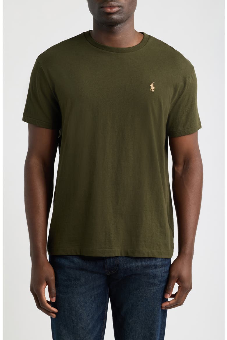 Cotton Jersey T-Shirt, Main, color, OLIVE