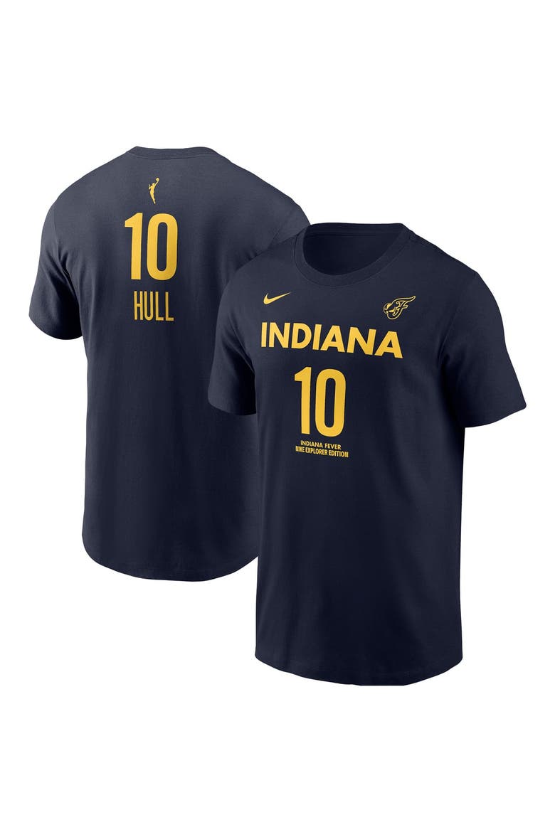 Men's Nike Lexie Hull Navy Indiana Fever Explorer Edition Name & Number T-Shirt, Main, color, Navy