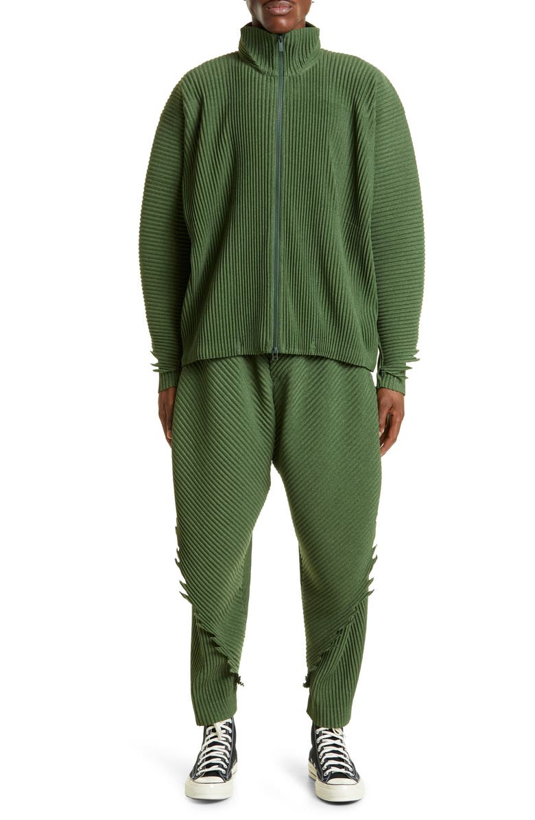 Homme Plissé Issey Miyake Serrate Pleated Jacket, Alternate, color,