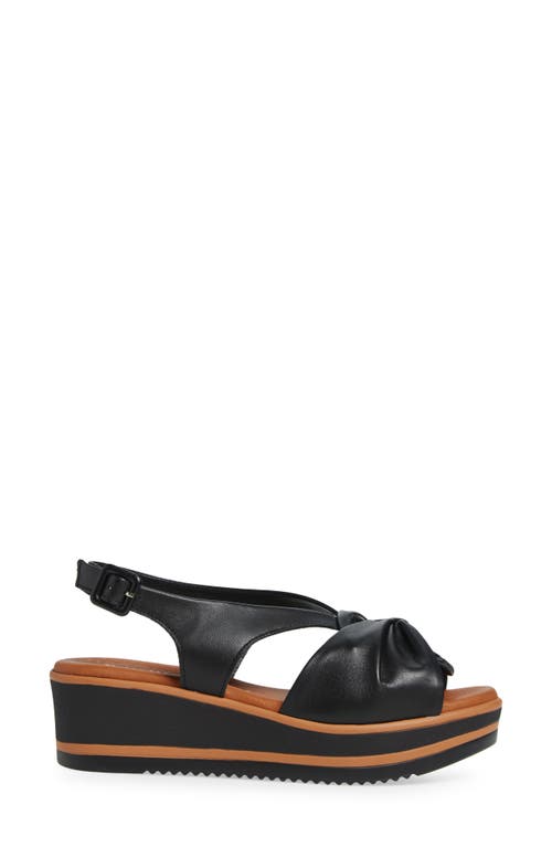 Ron White Prissy Slingback Platform Wedge Sandal In Onyx