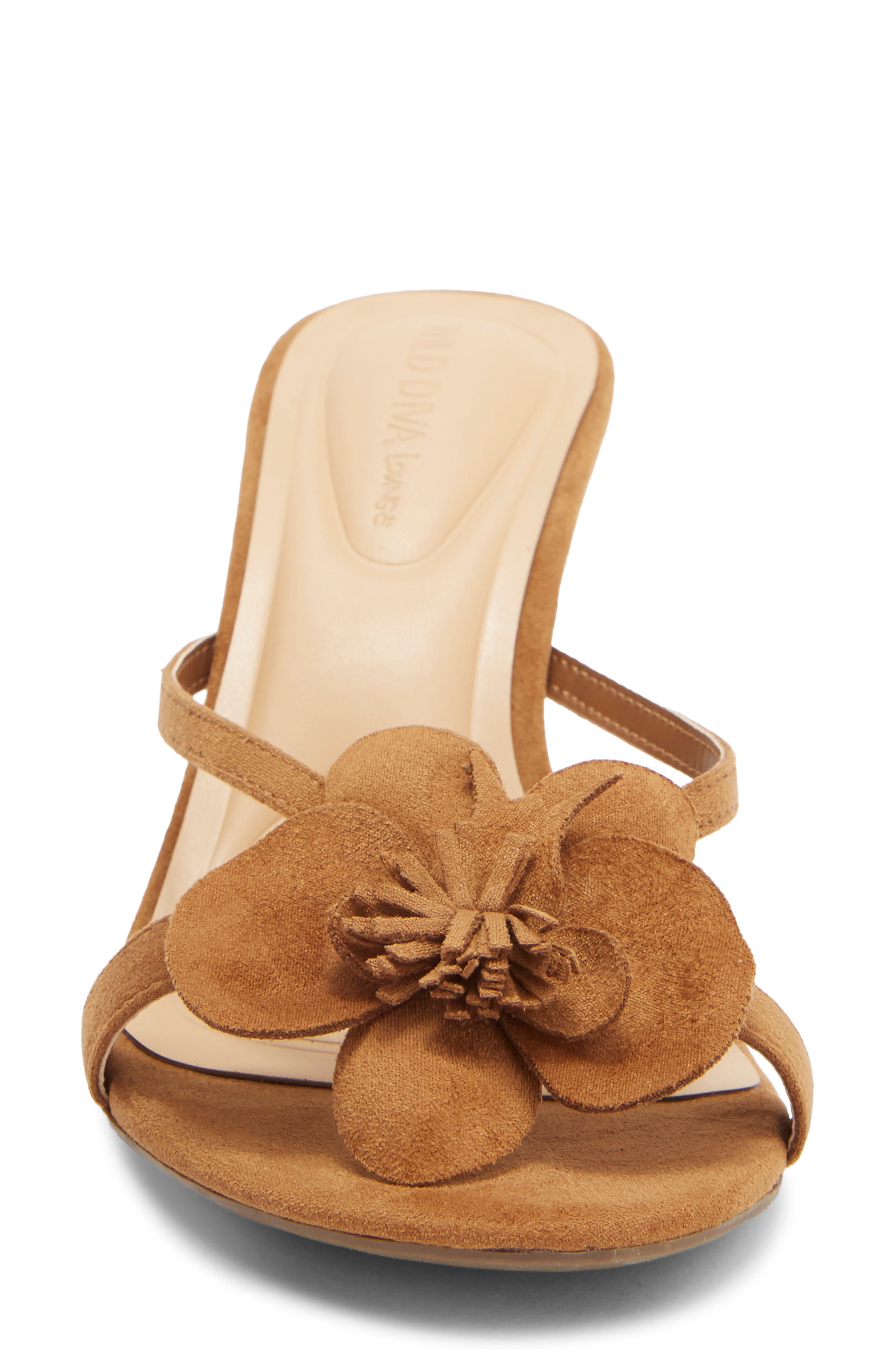 Liora Rosette Sandal, Alternate, color, CHESTNUT