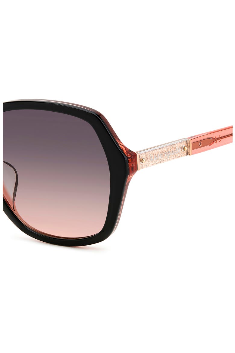 ellery 57mm square sunglasses, Alternate, color, BLACK PINK