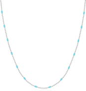 The Lovery Fine Jewelry Blue Enamel Nugget Bead Necklace