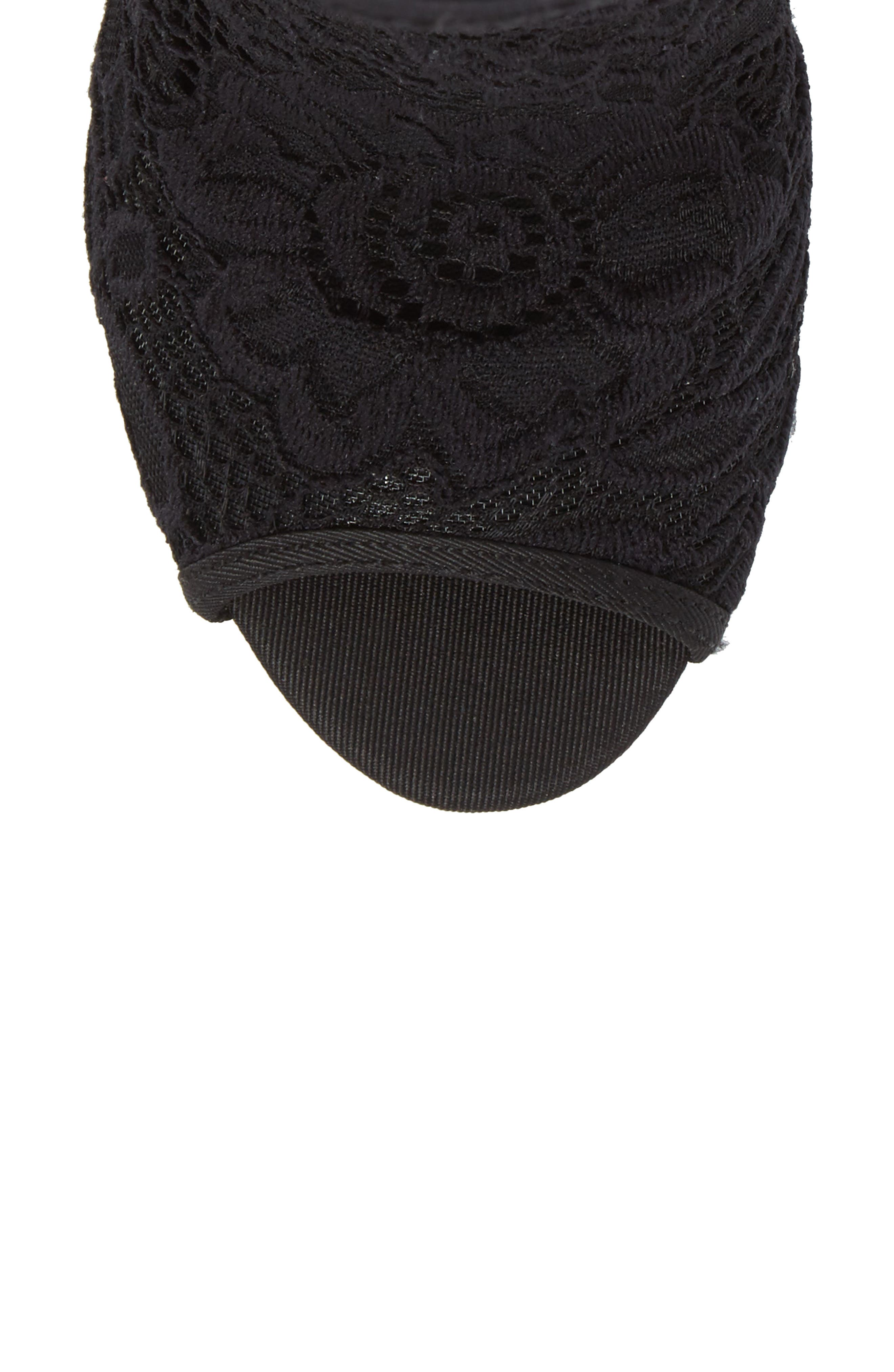 Imaginary Lace Sock Bootie, Alternate, color, BLACK FABRIC