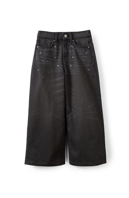 Cotton On Kids Kid's Embellished Super Wide Denim Jean In Black