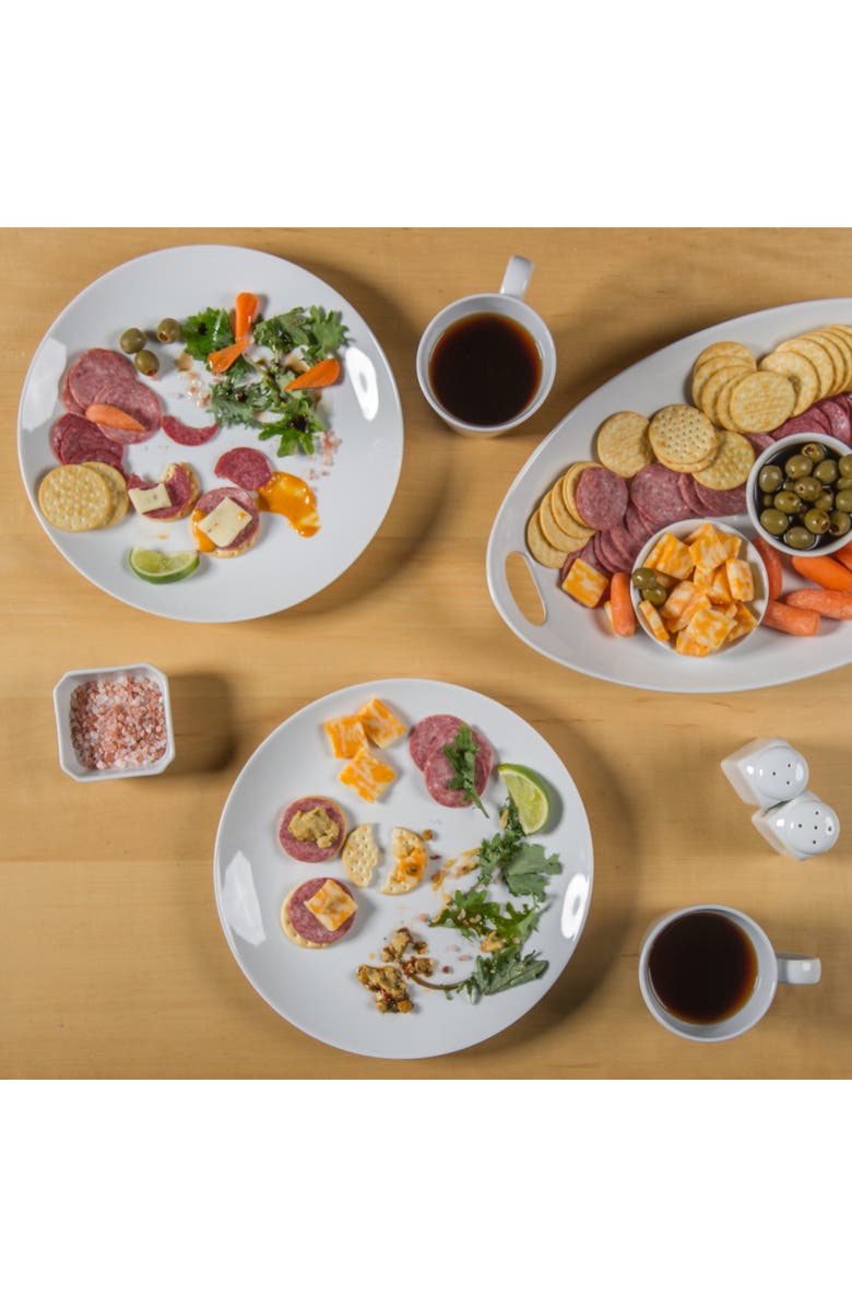 BIA Cordon Bleu Set of 4 Coupe Entrée Plates, Alternate, color, White