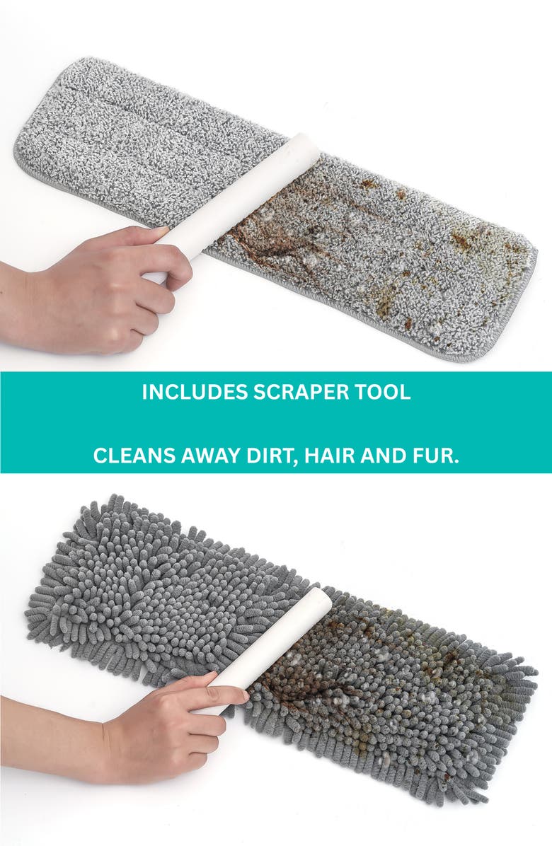 TRUE AND TIDY 4-Pack Chenille Mop Pad, Alternate, color, Gray