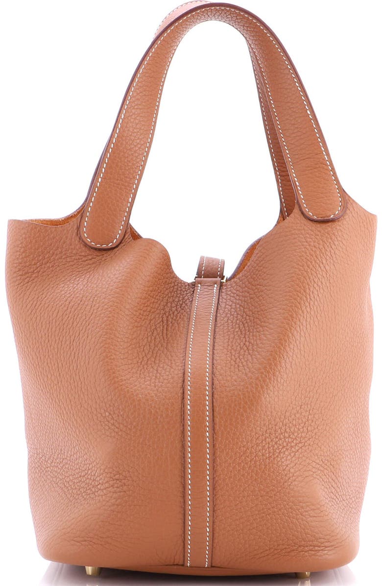 Pre-Owned Hermes Picotin Lock Bag Clemence MM, Alternate, color, Gold