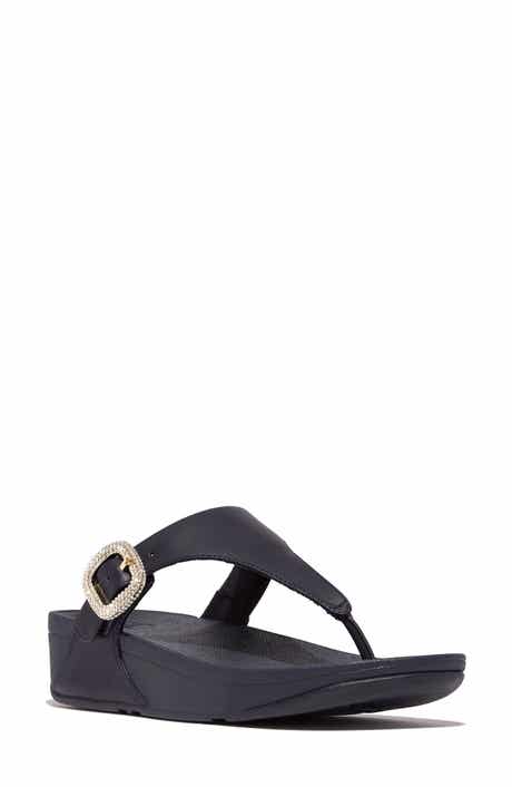 FitFlop Lulu Crystal Buckle Platform Flip Flop