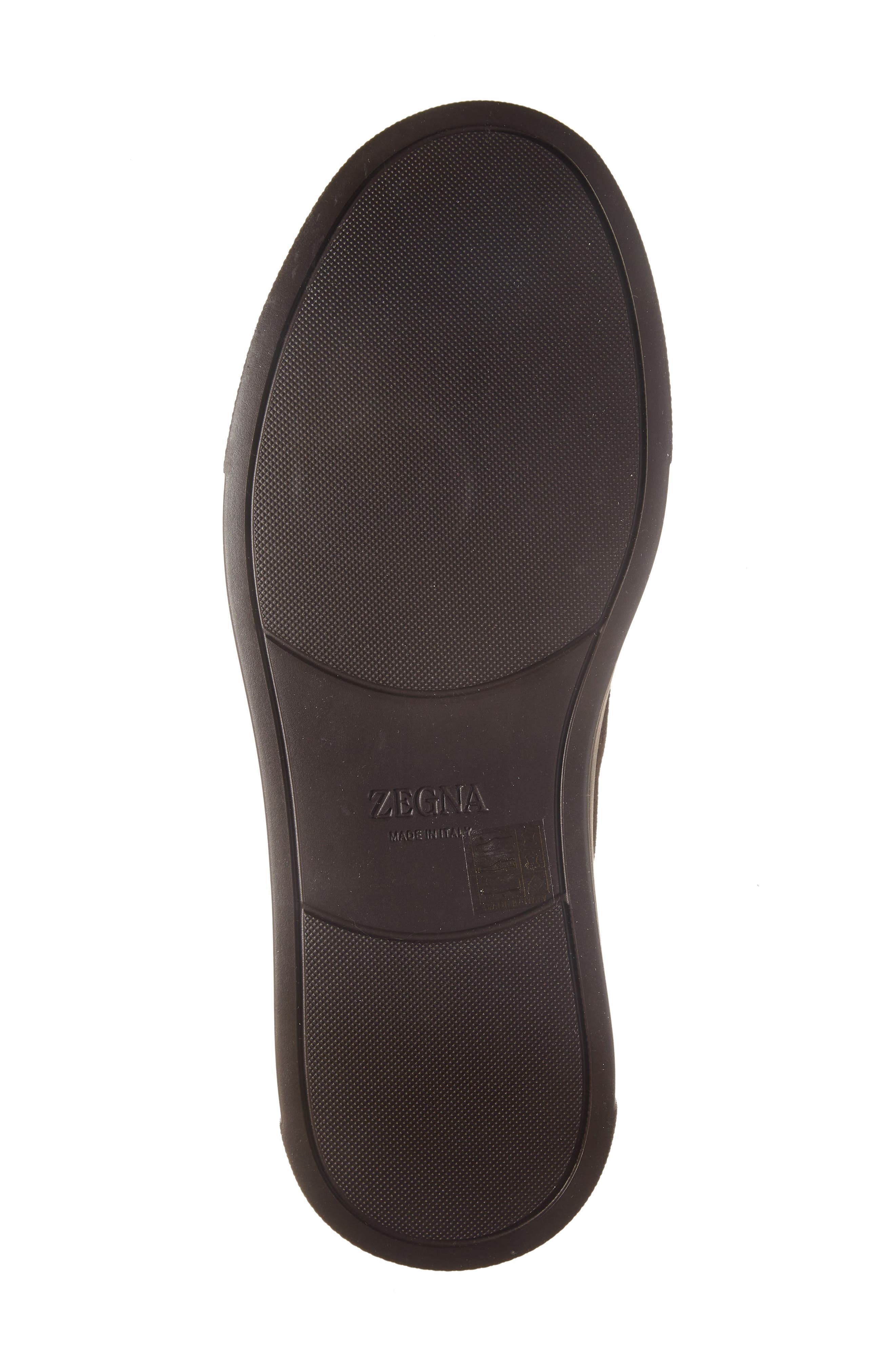 ZEGNA Triple Stitch Suede Slip-On Sneaker, Alternate, color, Brown