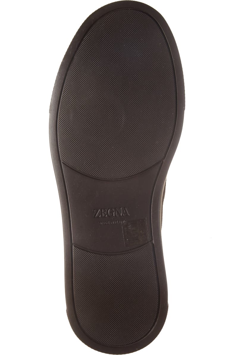ZEGNA Triple Stitch Suede Slip-On Sneaker, Alternate, color, Brown