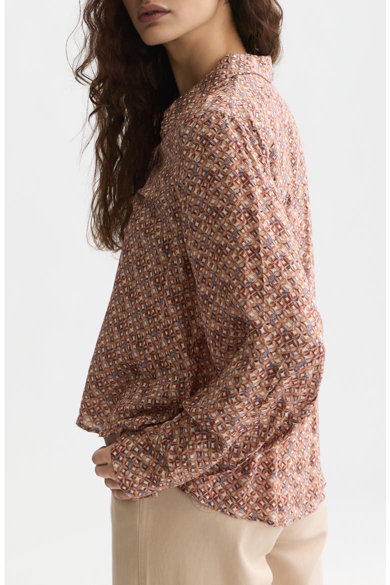Print Relaxed Fit Shirt, Alternate, color, TILES FLOWER DOESKIN
