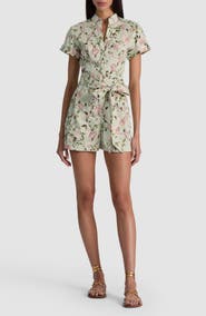 Alice + Olivia Lucy Floral Belted Romper