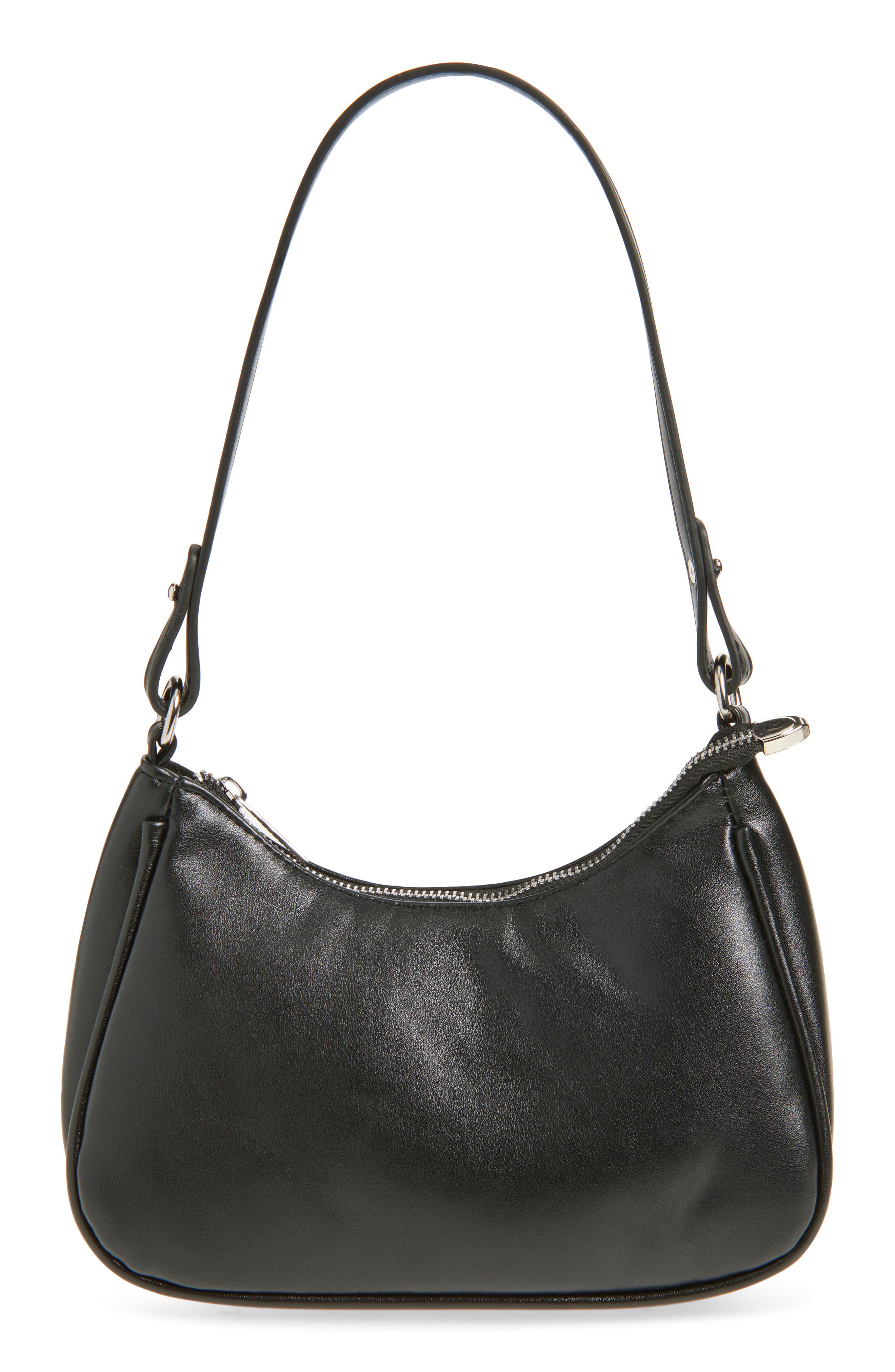 BP. Zip Shoulder Bag, Main, color, Black