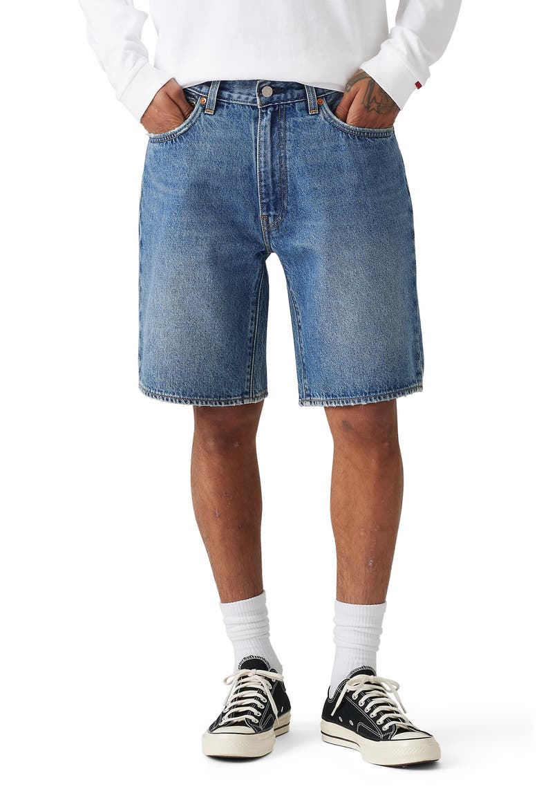 454 Relaxed Denim Shorts, Main, color, MY FREQUENCY SHORTS