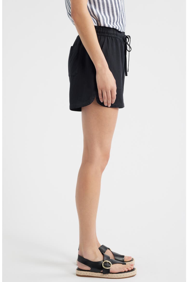Pull-On Woven Shorts, Alternate, color, BLACK