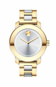 Movado 'Bold' Round Bracelet Watch, 36mm
