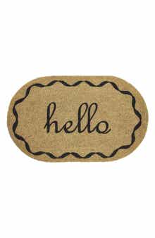 VCNY HOME Hello Oval Coir Doormat