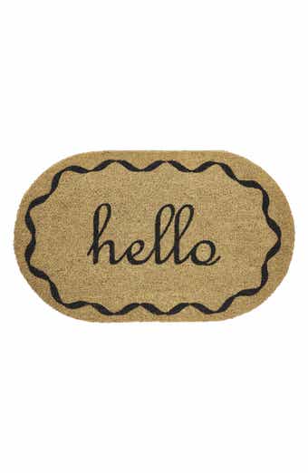 VCNY HOME Hello Oval Coir Doormat