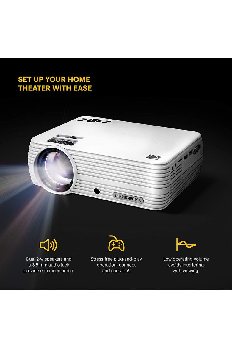FLIK X4 Portable Projector, Alternate, color, White