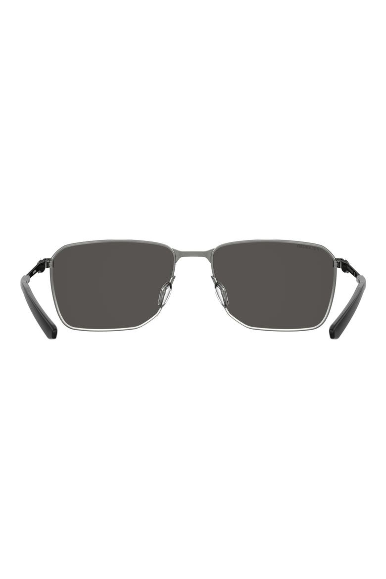58mm Rectangular Sunglasses, Alternate, color, RUTHENIUM/ GREY POLAR