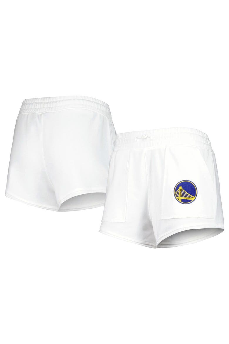 Women's Concepts Sport  White Golden State Warriors Sunray Shorts, Main, color, White