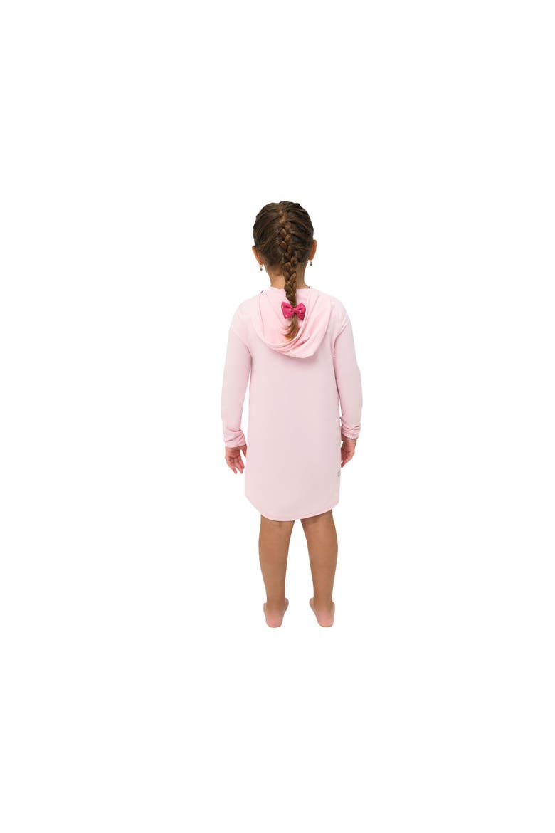 Kid's Long Sleeve Sun and UV Protection Hoodie Dress, Alternate, color, Tickle Me Pink
