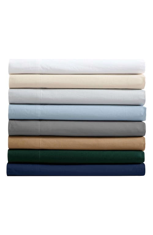 Nautica Bayview Solid 200 Thread Count Cotton Percale Sheet Set In Brown