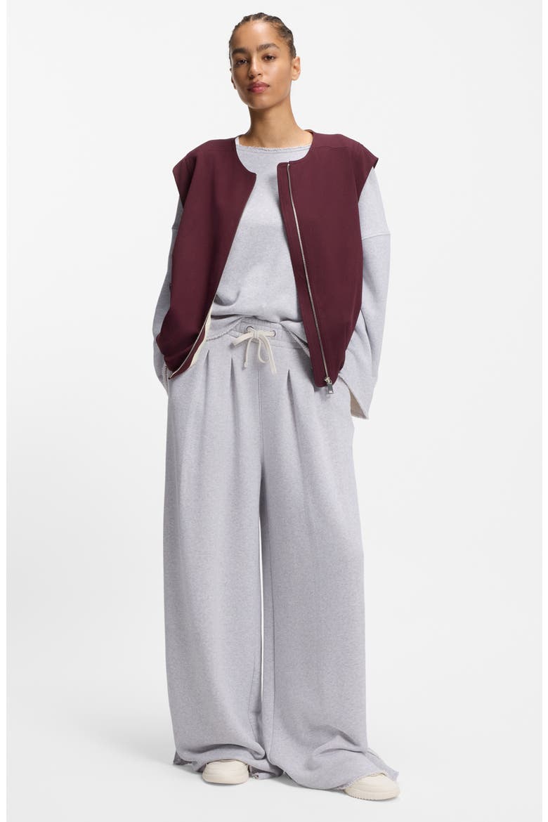 Enely Raw Edge Cotton Blend Sweatshirt, Alternate, color, OPEN GREY
