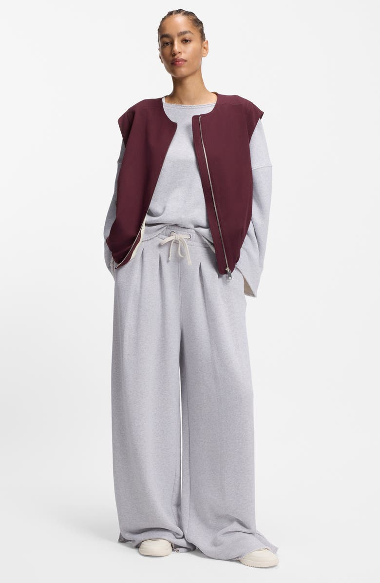 BOSS Orange Enely Raw Edge Cotton Blend Sweatshirt, Alternate, color, 