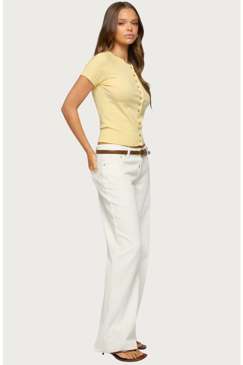 Wilmer Short Sleeve Button-Up Top, Alternate, color, YELLOW