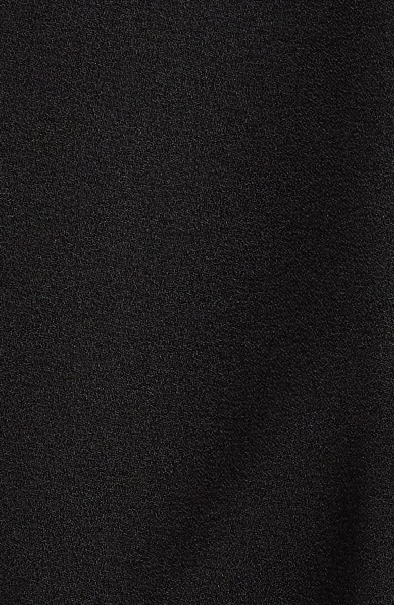 Julia Jordan Wrap Front Sheer Long Sleeve Jumpsuit, Alternate, color, Black