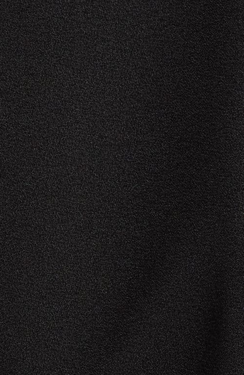 Julia Jordan Wrap Front Sheer Long Sleeve Jumpsuit In Black