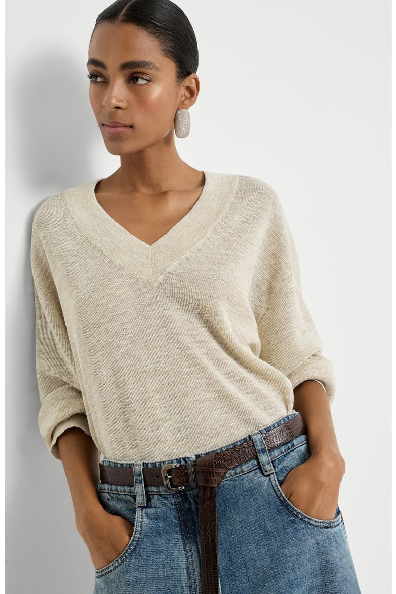 Linen sweater, Alternate, color, Military