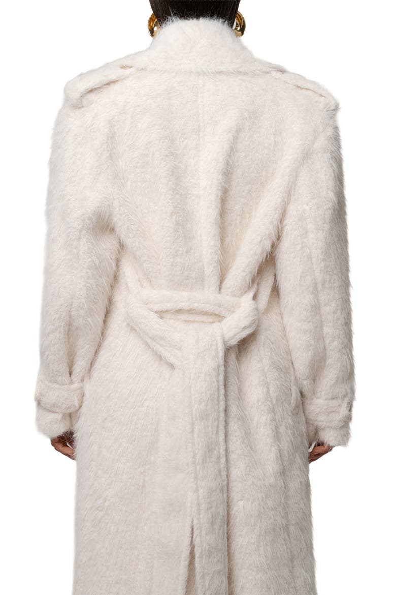 Warm Layers Faux Fur Coat, Alternate, color, IVORY