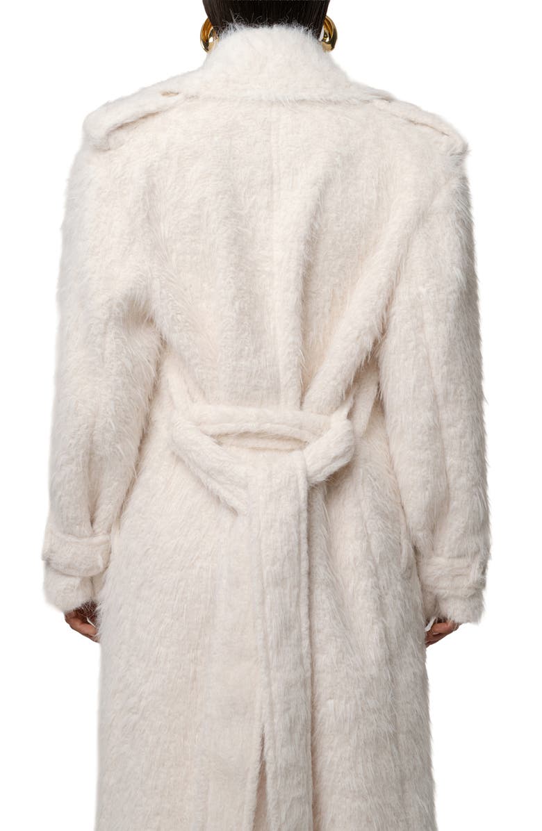 JLUXLABEL Warm Layers Faux Fur Coat, Alternate, color, Ivory