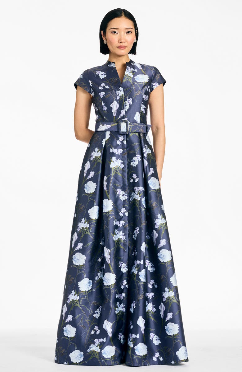 SACHIN BABI Marta Floral Gown, Alternate, color, Glacial Bouquet