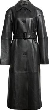 TOTEME Oversize Belted Leather Coat