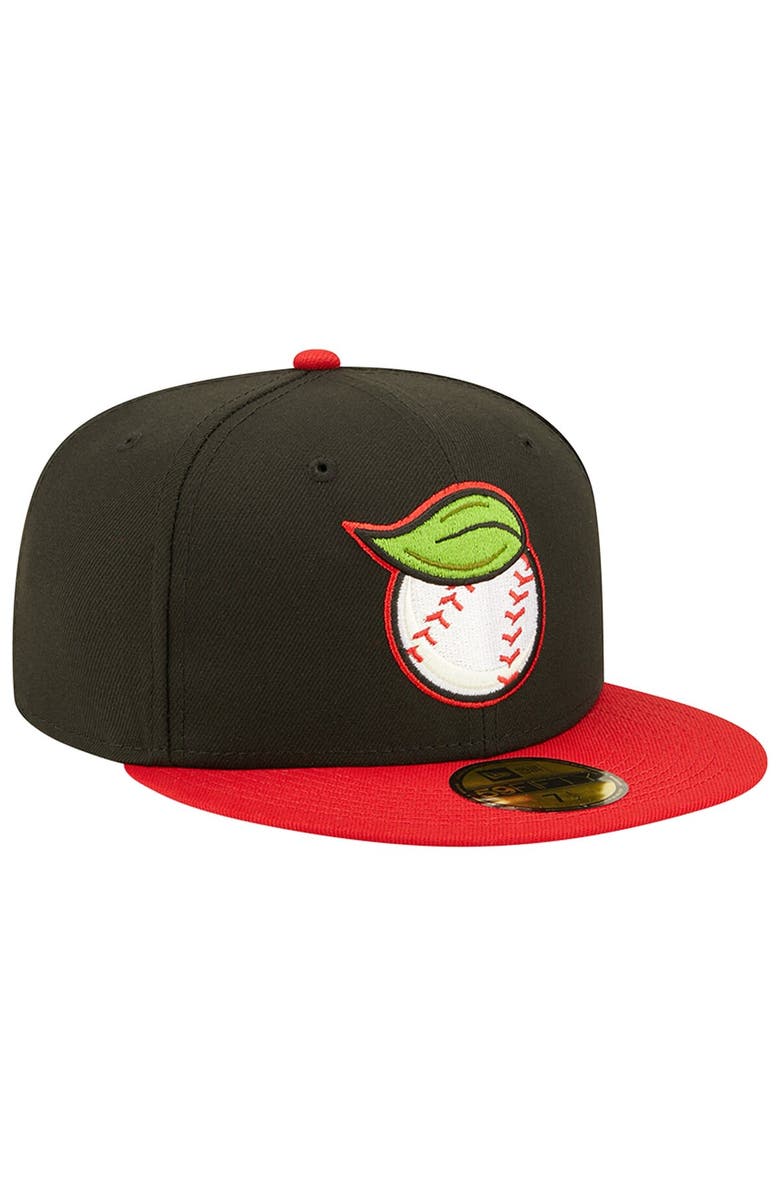New Era Men's New Era Black/Red Fresno Grizzlies Theme Night 59FIFTY Fitted Hat, Alternate, color, Black