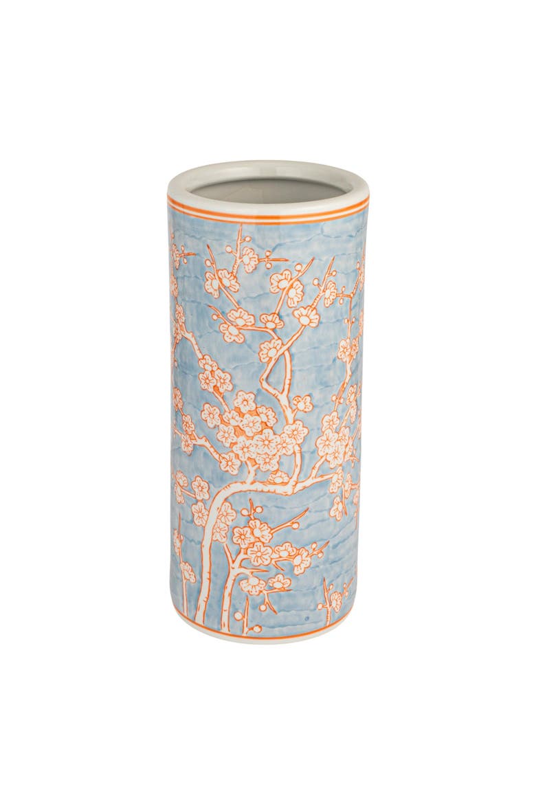 Blue Ceramic Umbrella Stand, Main, color, Blue