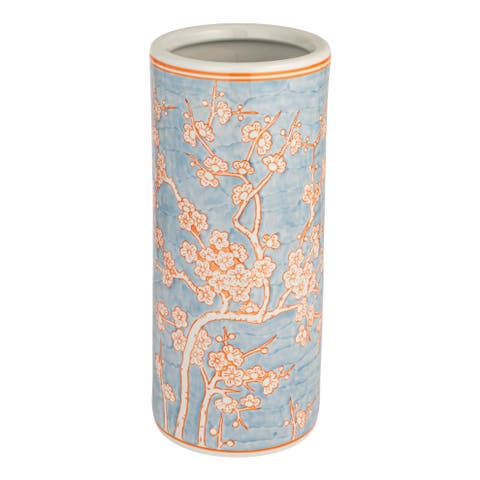 Blue Ceramic Umbrella Stand
