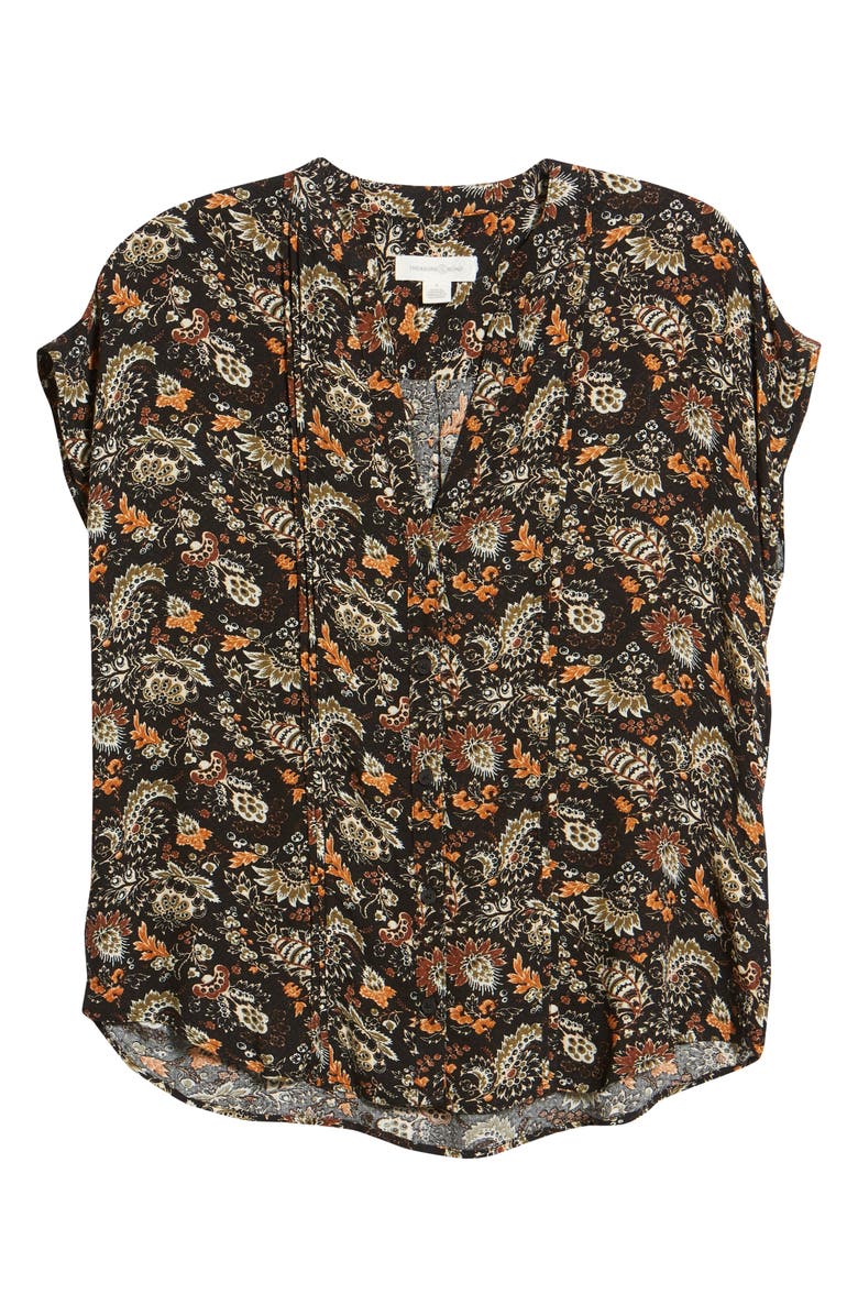 Treasure & Bond Allover Print Short Sleeve Top, Alternate, color, 