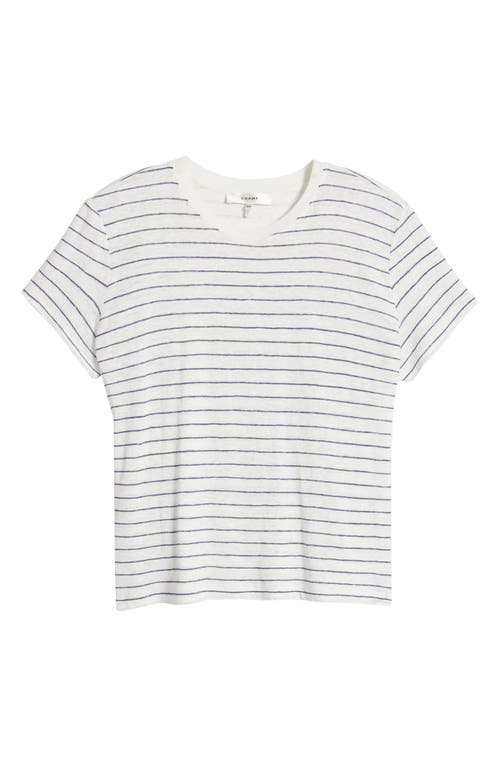 Frame The Stripe Linen Baby T-shirt In Navy Multi
