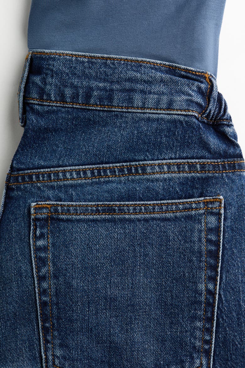 Mama Wide Jeans, Alternate, color, Dark denim blue
